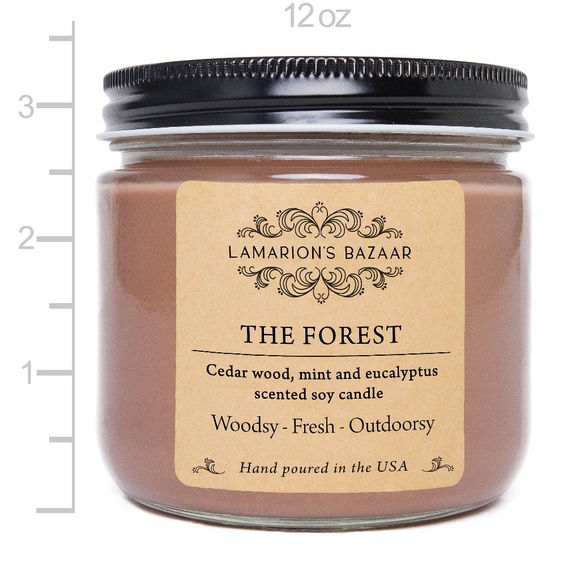 THE FOREST -Cedar wood, Peppermint and Eucalyptus - 100% Soy - Outdoorsy Scent - Picture 3 of 5